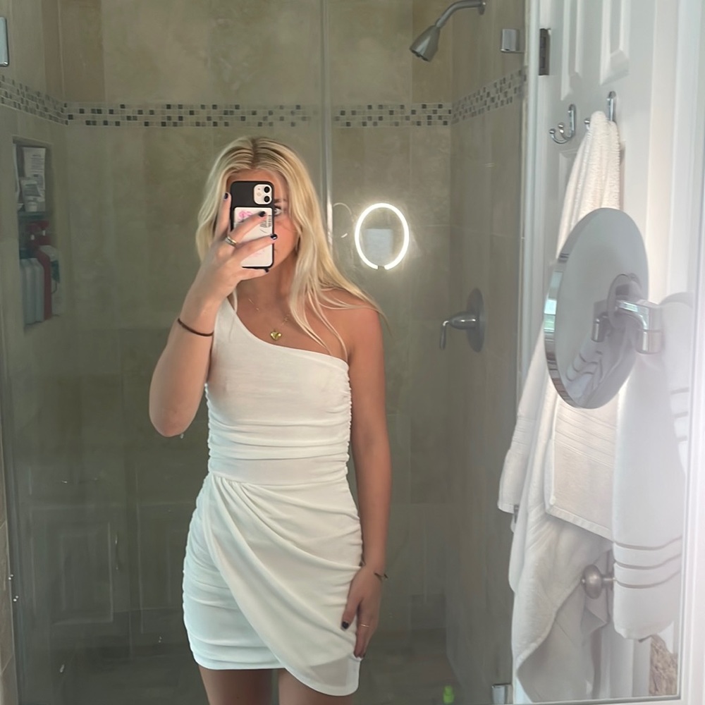 White One Shoulder Dress